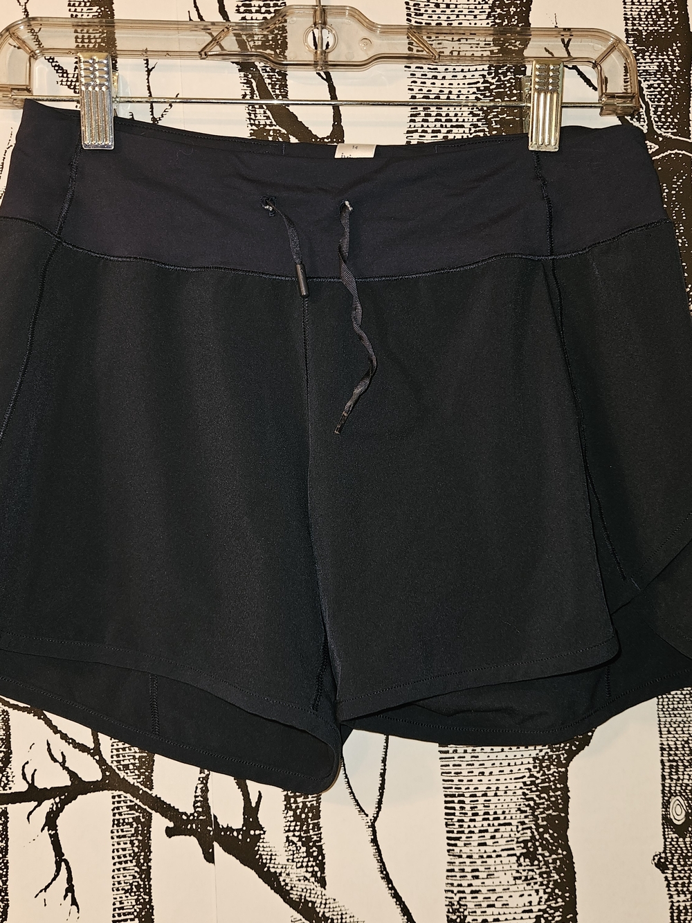 Ivivva Black Athletic Drawcord Layered Shorts